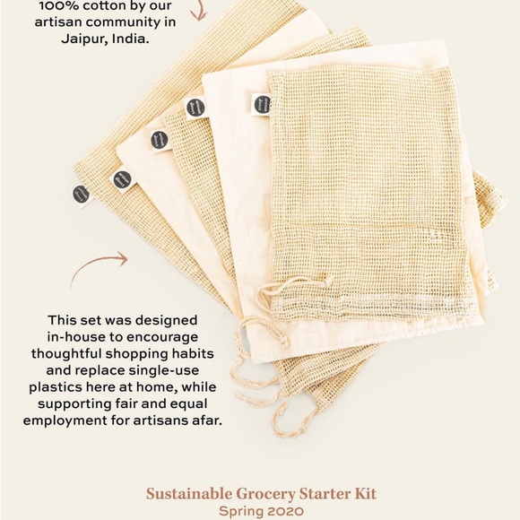 Sustainable Grocery Bags set of 5 - Picture 3 of 3